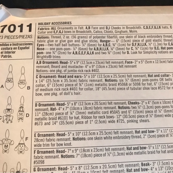 Felt Ornaments Snowman Santa Reindeer Elf Penguin Christmas Simplicity Crafts - Picture 6 of 7